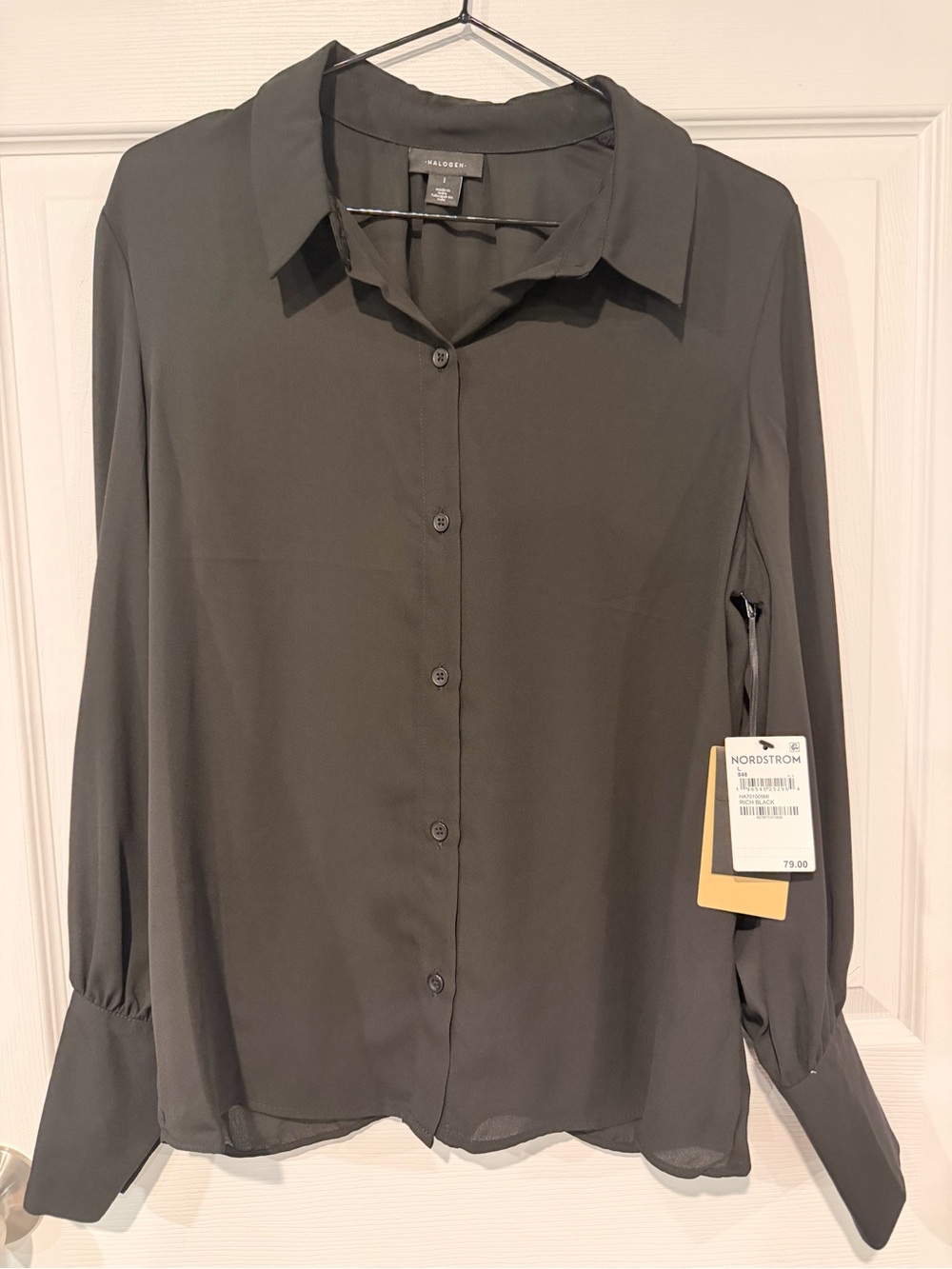 Nordstrom Black Button-Down Blouse